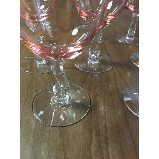 Vintage Fostoria Pink Water Goblets Set of 8 Chairish