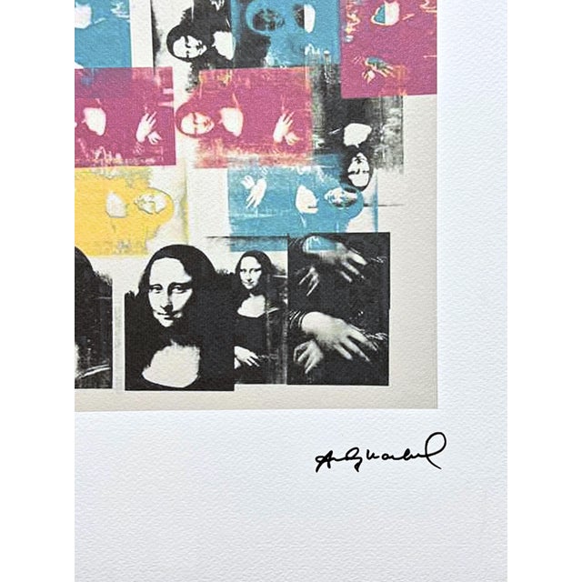 Mid-Century Modern After Andy Warhol, Colored Mona Lisa, 1980s, Lithograph For Sale - Image 3 of 9