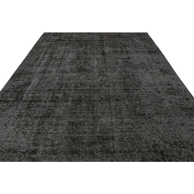 Transitional Vintage Persian Rug in Black and Gray, From Rug & Kilim For Sale - Image 3 of 7