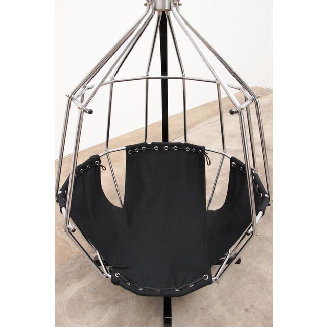 Black Vintage Lounge Chair by Papegojan for IB Arberg, Sweden, 1970s For Sale - Image 8 of 18