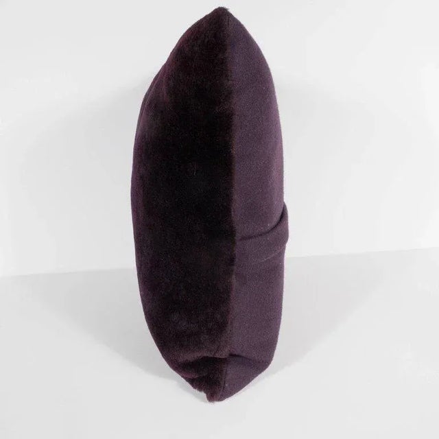 Textile Custom Handmade Pillows in Luxe Smoked Amethyst Loro Piana Cashmere - a Pair For Sale - Image 7 of 9