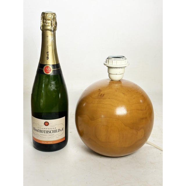 Wooden Ball Lamp, France, 1980 For Sale - Image 3 of 12
