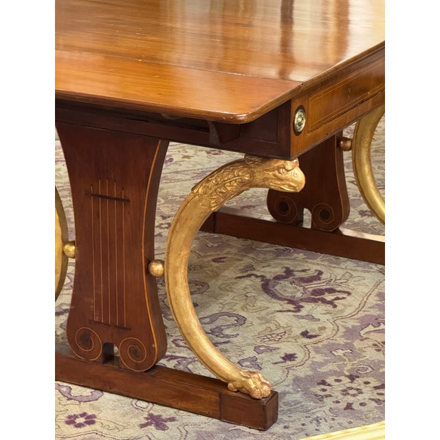 Early 19th Century Early 19th Century Russian Mahogany and Parcel-Gilt Sofa Table For Sale - Image 5 of 11