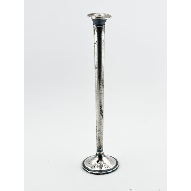 Traditional Vintage Small Sterling Silver Bud Vase For Sale - Image 3 of 6