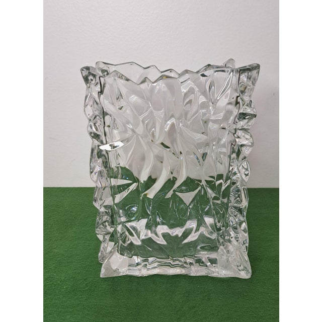Rosenthal Vintage Rosenthal Studio-Line Crystal Crinkle Paper Bag Vase, Germany For Sale - Image 4 of 11