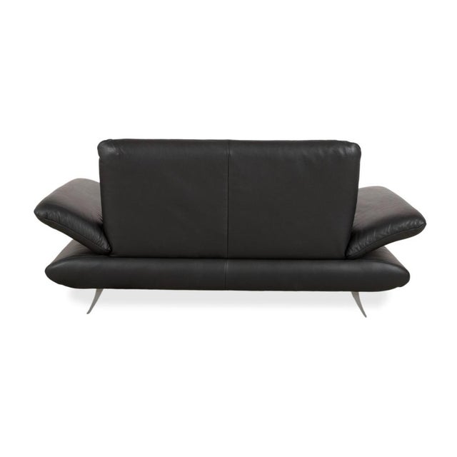 Rossini Two-Seater Leather Sofa with Black with Manual Function by Koinor For Sale - Image 14 of 16