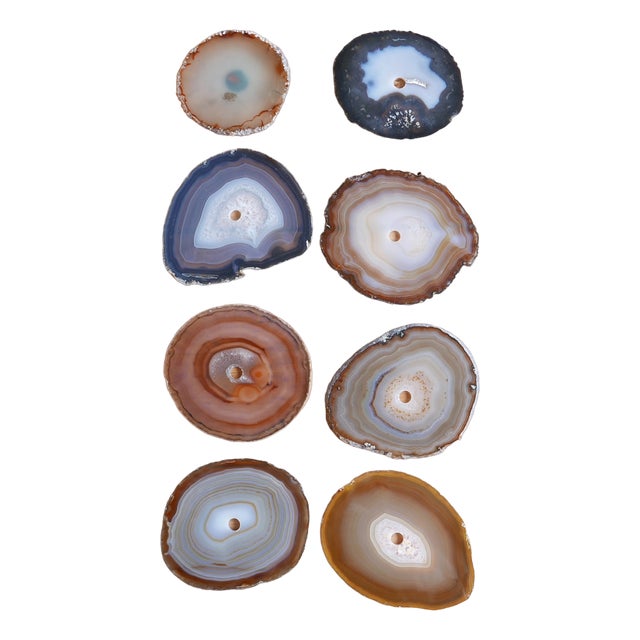 Mid-Century French Stone Coasters, Set of 8 For Sale