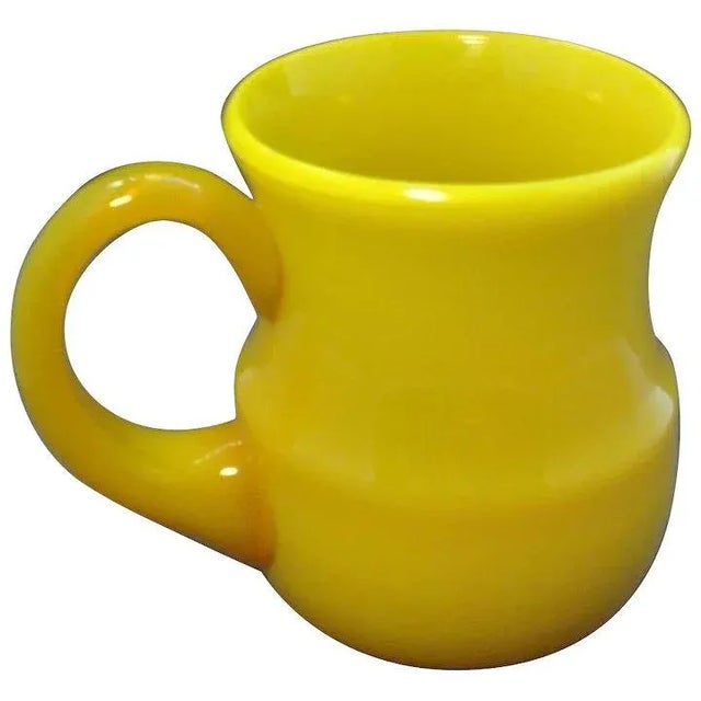 19th Century Chinese Canary Yellow or Egg Yolk Peking Glass Tankard Mug For Sale - Image 9 of 9
