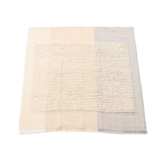 Butterscotch Handloom Hand Knotted Textured Plush Merino Throw For Sale - Image 4 of 17
