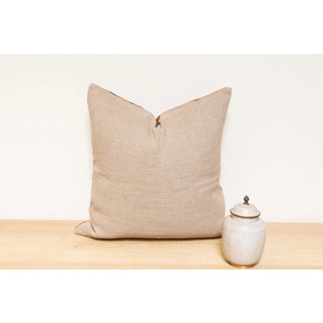 Glass Jiya Rajasthani Embroidered Decorative Pillow For Sale - Image 7 of 8