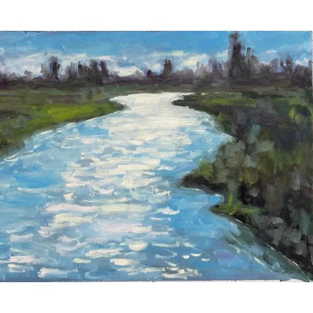 Sparkling Waters, Modern Impressionist Waterscape For Sale In Reno/Lake Tahoe - Image 6 of 8