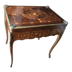 1900s Italian Antique Mahogany Game Table