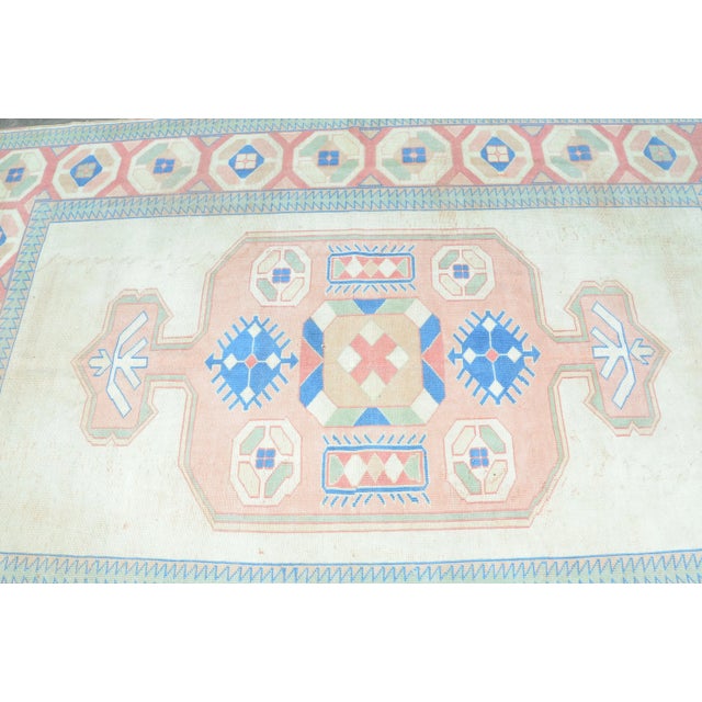 1960s Vintage Hand Knotted Wool Area Rug For Sale In Phoenix - Image 6 of 11