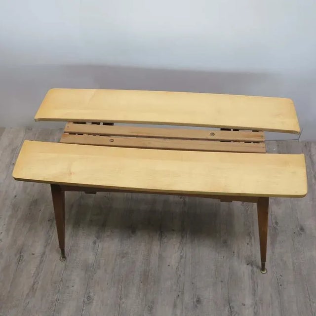 Brown Vintage Extendable Table, 1950s For Sale - Image 8 of 13