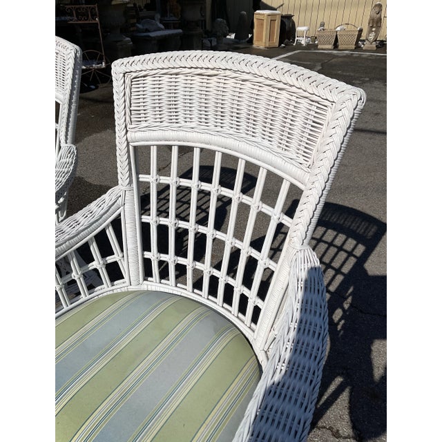 Traditional Vintage Wicker Chairs For Sale - Image 3 of 10
