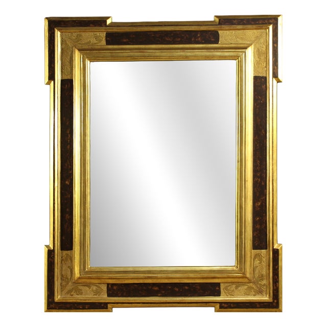 Vintage Italian Gilded and Painted Frame, 1920 For Sale