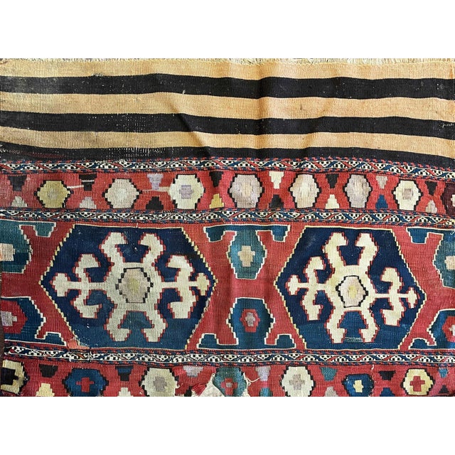 Red Antique Shahsavan Kilim/Rug, C-1900's as Is For Sale - Image 8 of 8