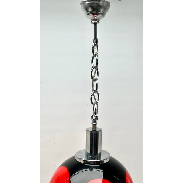 Red Vintage Pendant Light in Murano Glass, 1960s For Sale - Image 8 of 12