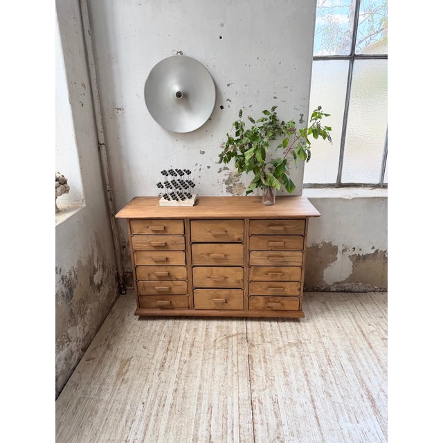 Pine Workshop Cabinet, 1950s For Sale - Image 3 of 18