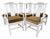 Vintage Asian Style Lacquered Dining Chairsby Thomasville W/ Velvet Cushions, Set of 6 For Sale