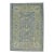 Early 21st Century Blue & Green Floral Design Handwoven Wool Turkish Oushak Rug 4'1" X 5'10" For Sale