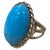75 Ct Natural Oval Sleeping Beauty Turquoise Ring, 18 Kt Yellow Gold For Sale In New York - Image 6 of 8
