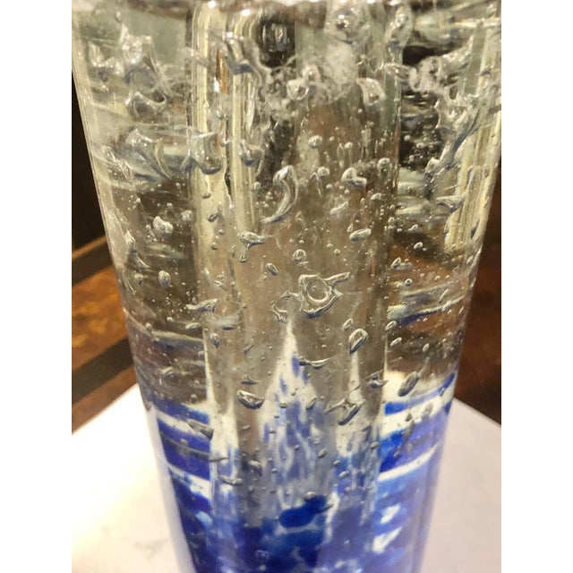 1960s Mid-Century Modern Murano Sommerso Blue Art Glass Vase, Italy, 1960s For Sale - Image 5 of 10