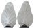 1990s Lightolier Scalini Art Deco Modern Chrome Glass Leaf Shade Wall Sconces - a Pair For Sale - Image 9 of 11