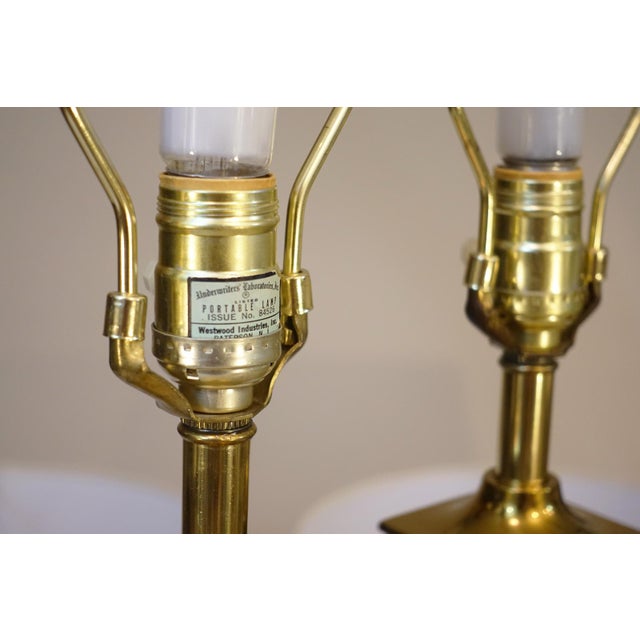 1960's Westwood Neoclassical Hollywood Regency Corinthan Column Marble Brass Table Lamps - a Pair For Sale - Image 11 of 11