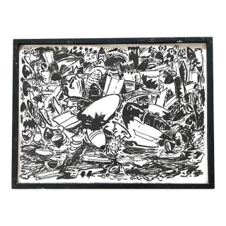 Kermit Oswald Framed Painting on Paper - A Noted Company Artist on Keith Harig Paintings For Sale