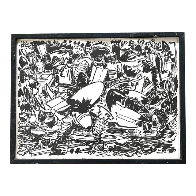 Kermit Oswald Framed Painting on Paper - A Noted Company Artist on Keith Harig Paintings For Sale