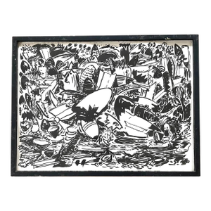 Kermit Oswald Framed Painting on Paper - A Noted Company Artist on Keith Harig Paintings