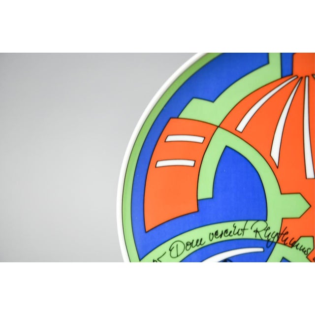 Orange 1960s Art Plates by Emilio Pucci for Rosenthal- A Pair For Sale - Image 8 of 10