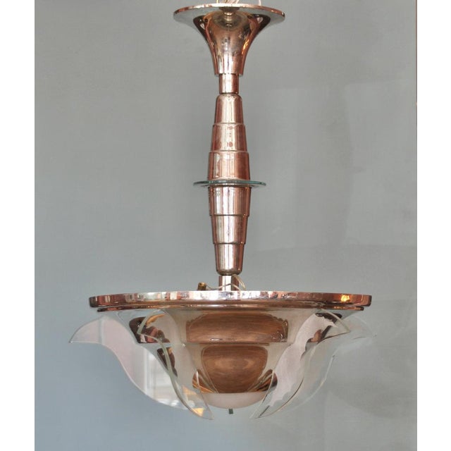 French Art Deco Pendant Lamp, 1930s For Sale - Image 11 of 11