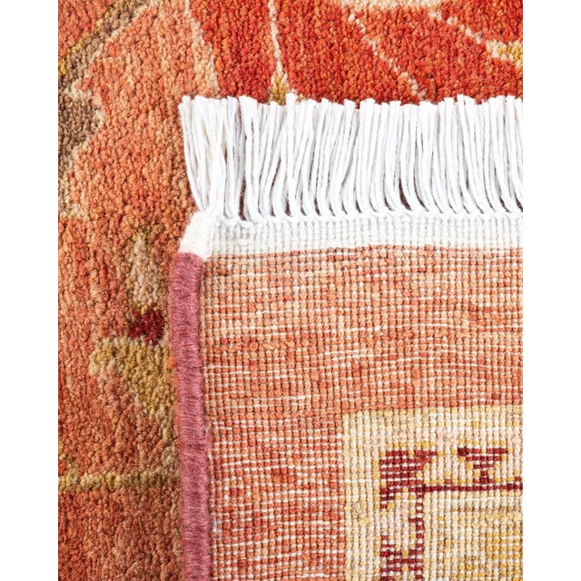 2000 - 2009 Mogul Hand-Knotted Area Rug - Pink, 8' 1" x 12' 6" For Sale - Image 5 of 8