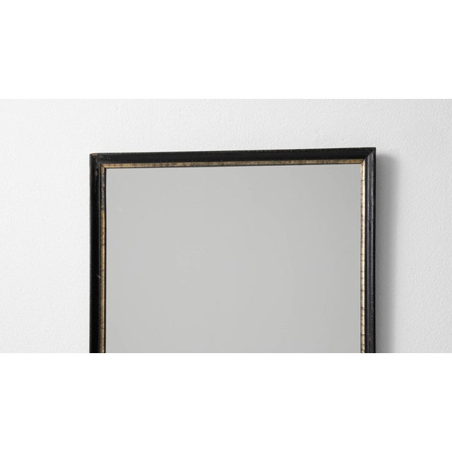 Black 19th Century France Napoleon III Black Wood Mirror For Sale - Image 8 of 10