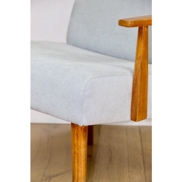 1970s Vintage Armchair with Armrests Loft in Blue Sky, 1970s For Sale - Image 5 of 10