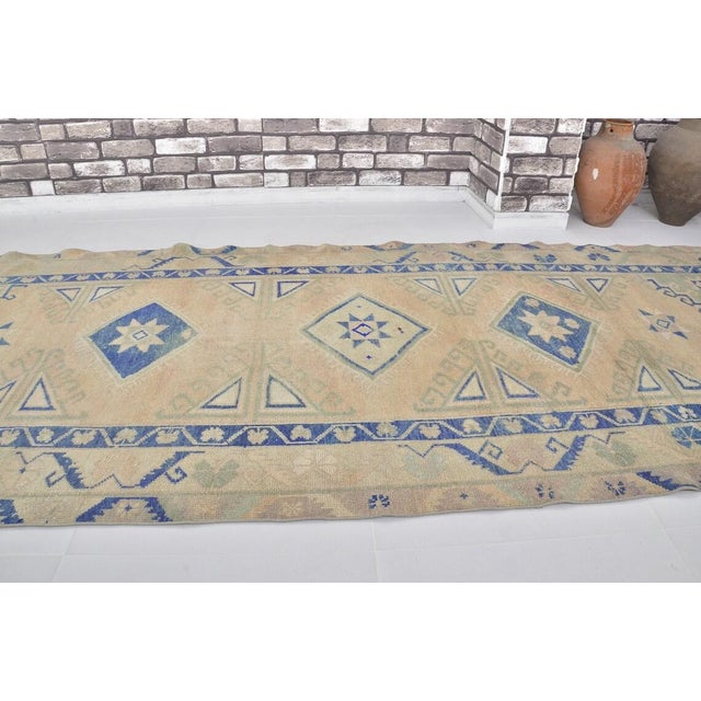 1950s Faded Oushak, Weathered Earth Tone Floor Art For Sale - Image 10 of 10