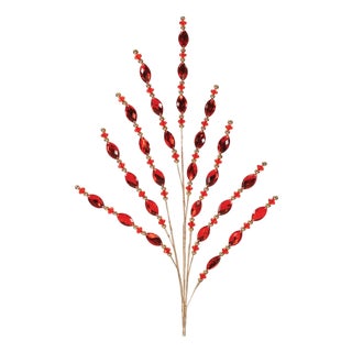 Red Jewel Bead Spray (Set of 2) For Sale