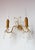 French Brass and Crystal Wall Sconces, 1950s, Set of 2 For Sale - Image 4 of 7