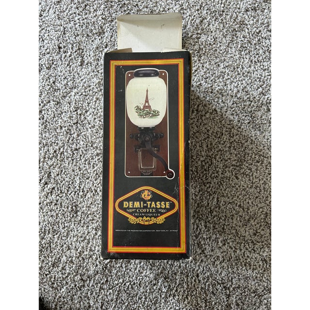 Art Deco Vintage Eiffel Tower Wall Mounted Coffee Grinder For Sale - Image 3 of 4