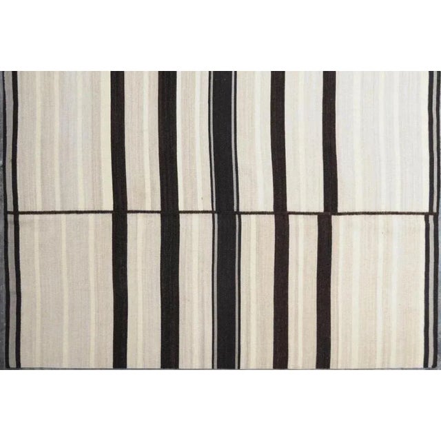 Tribal Style Handwoven Flat Kilim Rug For Sale - Image 3 of 5