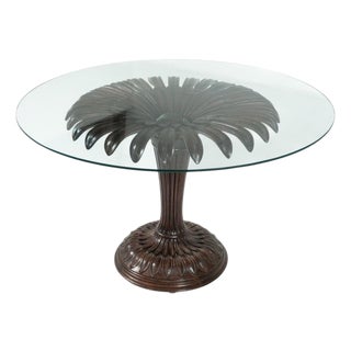Sunflower Dining Table in Wood and Glass, Italy, 1960s For Sale