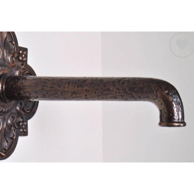 No makers mark, designed by Relics in solid cast bronze from antique models, this spout and escutcheon set features an...