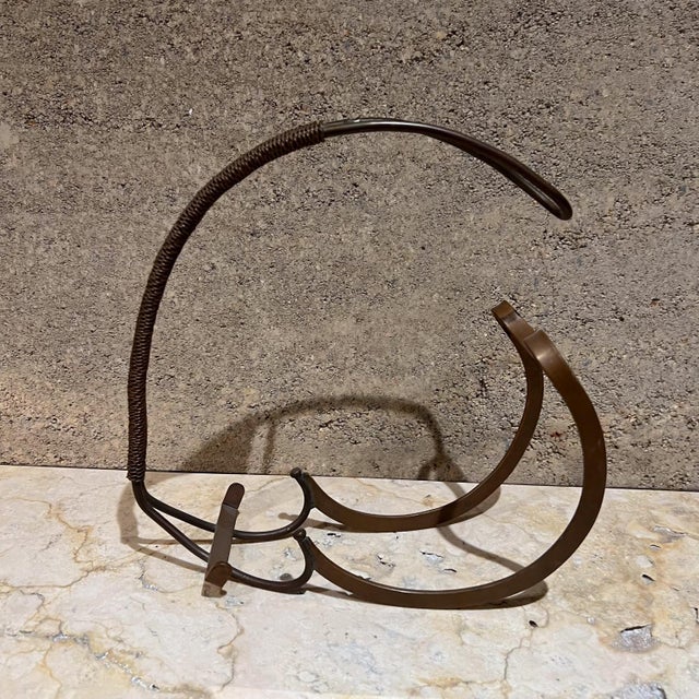 1960s French Art Deco Style Sculptural Wine Bottle Holder For Sale - Image 10 of 11