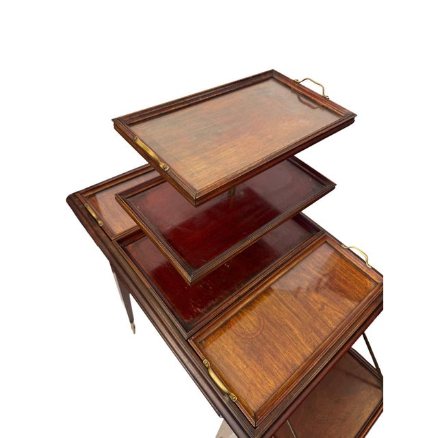 Regency Revival Metamorphic Mahogany Butler's Trolley, England, 1900s For Sale - Image 13 of 18