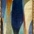 Mid-Century Modern Contemporary Navy Blue Abstract Oil Painting in Vintage Gold Ripple Frame For Sale - Image 3 of 6