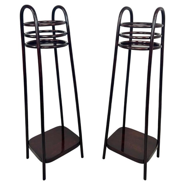 Secession Plant Stands by J&J Kohn, 1890s, Set of 2 For Sale - Image 11 of 11