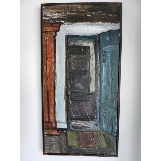 1953 Scandivanian Interior Oil Painting by Swedish Artist Ulla Borgstrom For Sale - Image 14 of 15