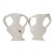 Quirky Left / Right Pair of Handmade Silhouette Vases For Sale